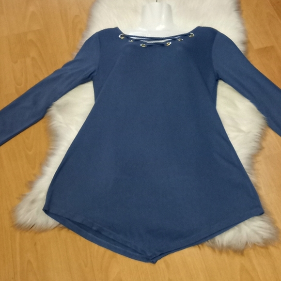 Belle by Belldini Blue Bling Tunic Top - Picture 10 of 13